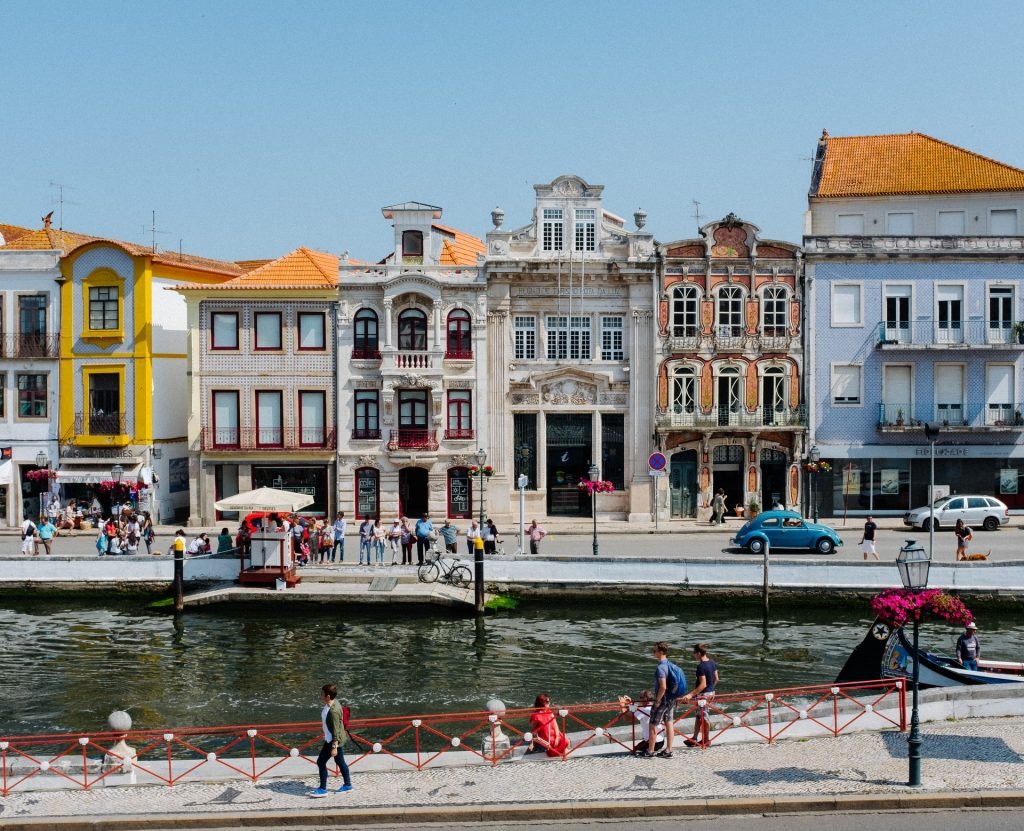 Portugal - old architecture with canal in front