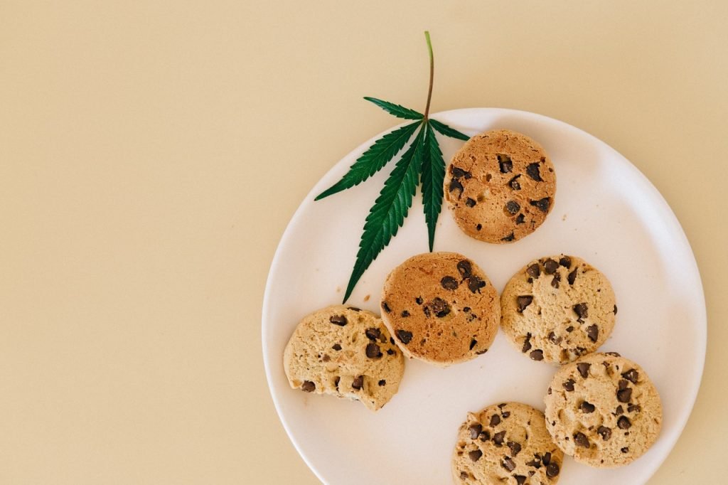 weed cookies in bowl